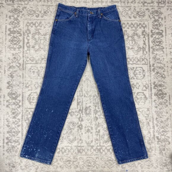 Wrangler Jeans Mens Blue 936 PWD Cowboy Western Denim Boots Size 34x32 - Picture 1 of 6